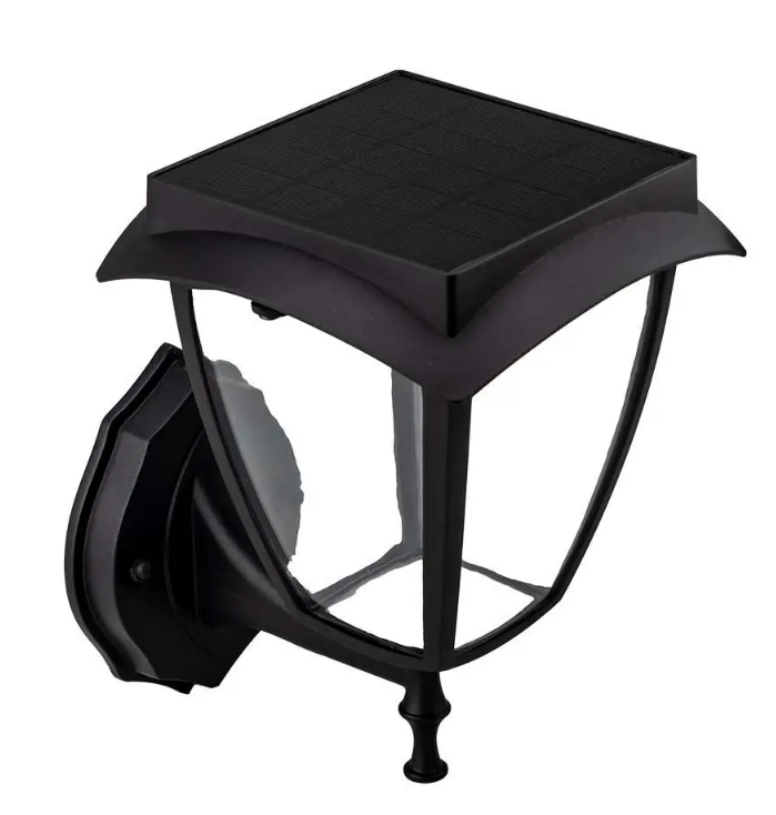 LED Solarna Zidna Lampa 2W 3000K 6000K IP65 Crna Elektroprofi