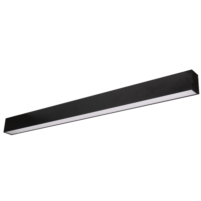  LED linearna lampa nadgradna ETERNA - 28W, 4000K, crna boja