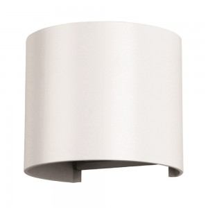Zidna lampa s obostranim osvjetljenjem 6W okrugla 4000K - IP65 bijela